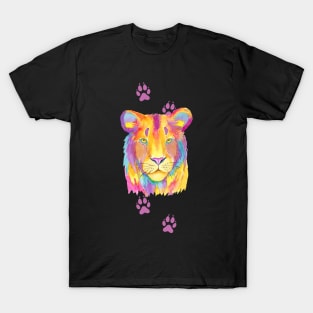 Lion head with watercolors T-Shirt
